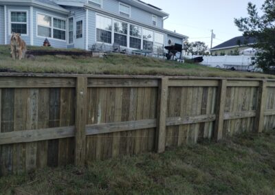 retaining wall after