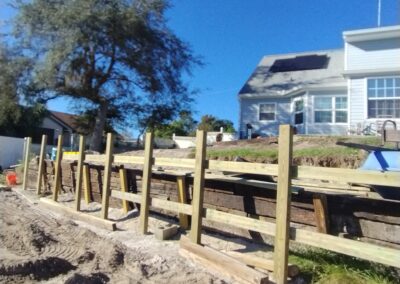 retaining wall before